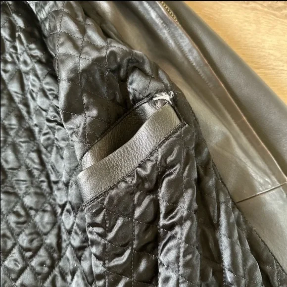 Vintage J. Crew Genuine Thick Leather Jacket Classic Fit - Picture 7 of 12